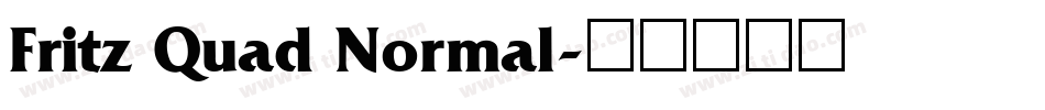 Fritz Quad Normal字体转换